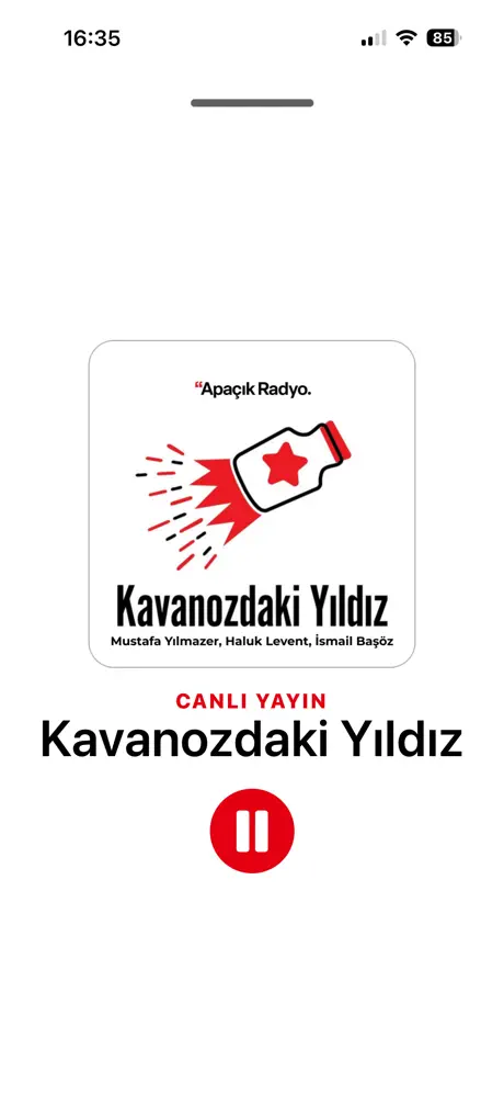 Apaçık Radyo iOS uygulaması ekran görüntüsü 6